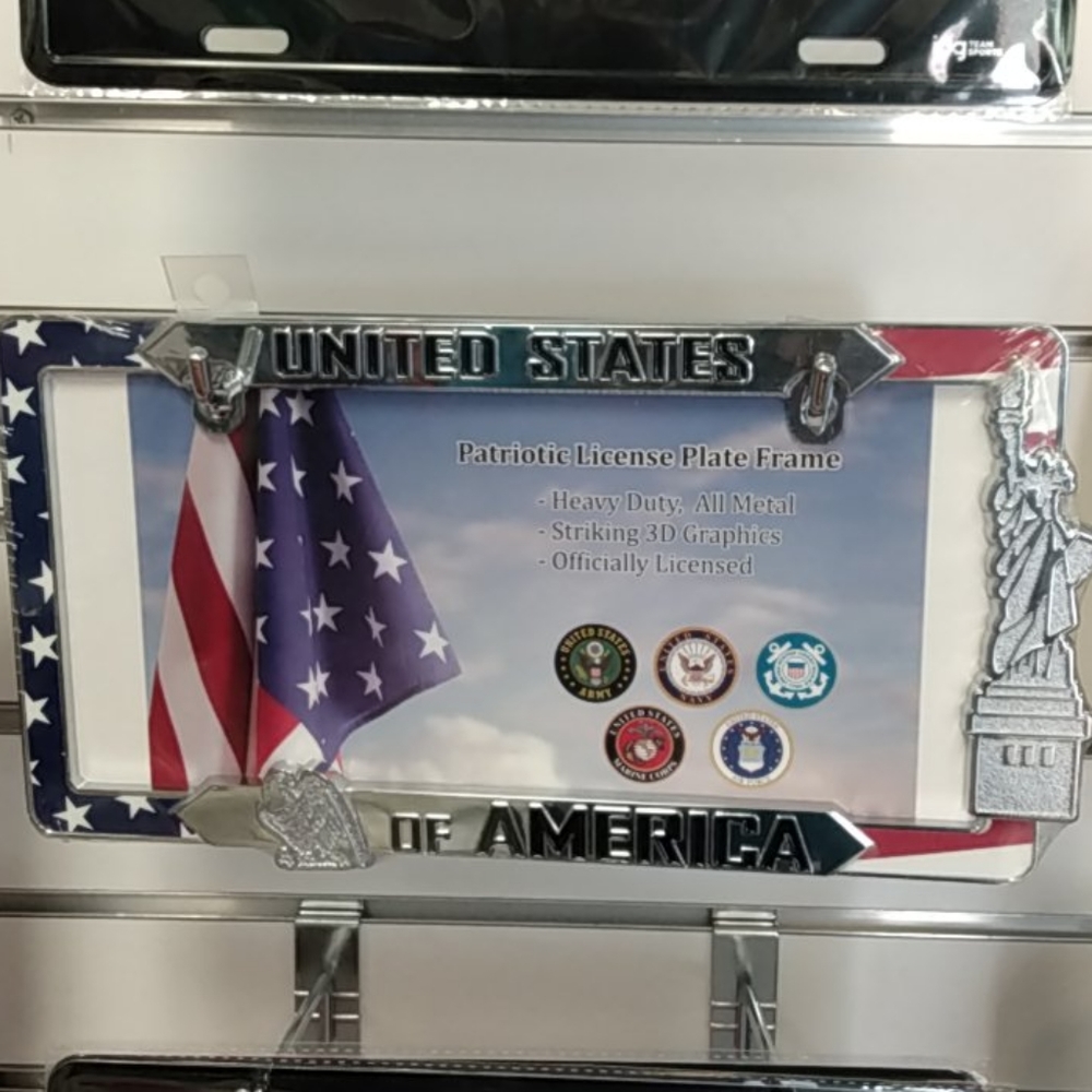 Patriotic USA license tag cover